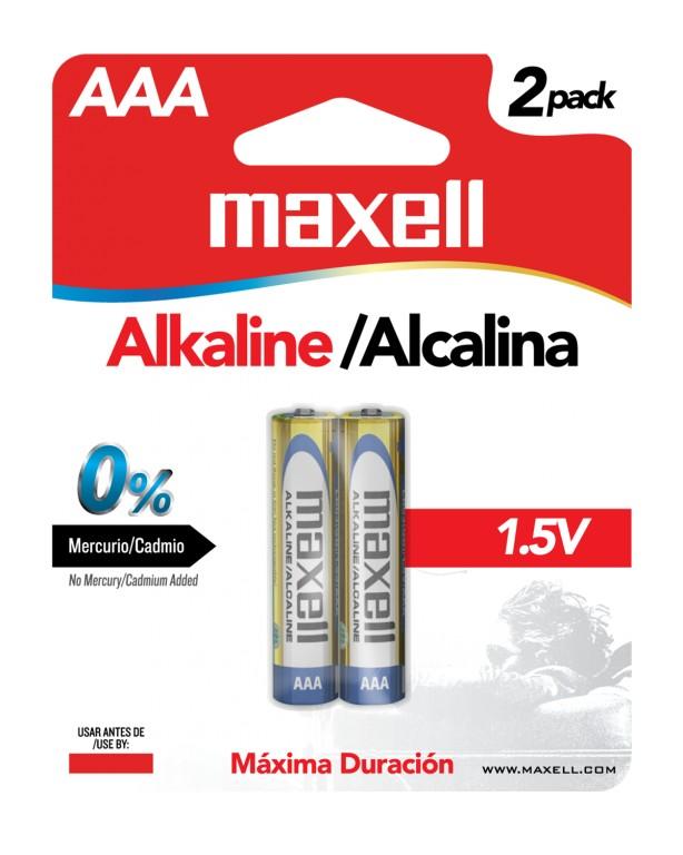 PILAS ALCALINA MAXELL AAA LR03 PACK X2 723807
